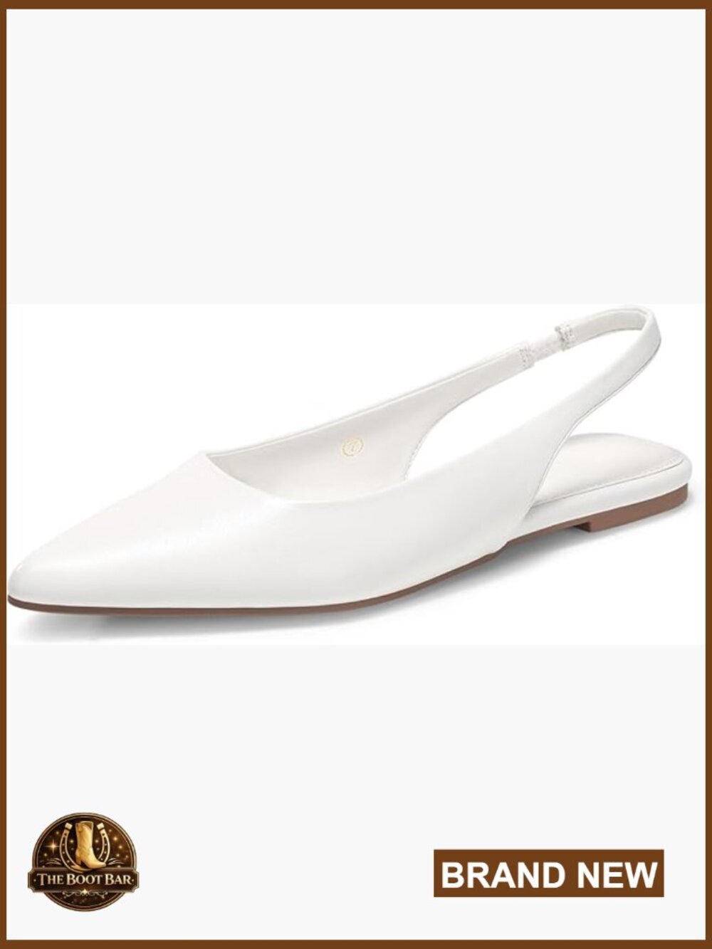 Pointed Toe Slingback Ballet Flats Slip On Work Dress Shoes Comfort